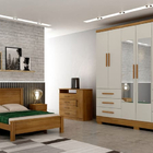 Guarda Roupa Solteiro Com Espelho 6 Portas 6 Gavetas - Berlim