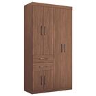 Guarda Roupa Solteiro Com Espelho 6 Portas Tulum Jatobá