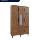 Guarda-roupa Solteiro Com Espelho 7 Portas 2 Gavetas Fortalez