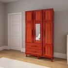 Guarda-roupa Solteiro Com Espelho 7 Portas 2 Gavetas Fortalez