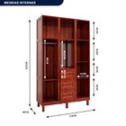 Guarda-roupa Solteiro Com Espelho 7 Portas 3 Gavetas Belém Ca