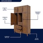 Guarda-roupa Solteiro Com Espelho 7 Portas 3 Gavetas Belém Ca