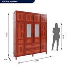 Guarda-roupa Solteiro Com Espelho 8 Portas 2 Gavetas Rio Bran