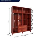 Guarda-roupa Solteiro Com Espelho 8 Portas 2 Gavetas Rio Bran