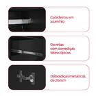 Guarda-roupa Solteiro Com Espelho Alonzo 4 Pt 2 Gv Preto