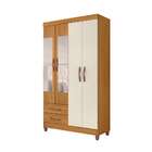 Guarda-roupa Solteiro Com Espelho Ambar 4 Pt 2 Gv Carvalho E