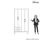 Guarda-roupa Solteiro Com Espelho Âmbar 4 Pt 2 Gv Cinamomo
