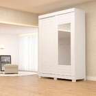 Guarda-roupa Solteiro Com Espelho Ayla 2 Pt 2 Gv Branco