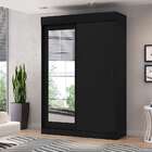 Guarda-roupa Solteiro Com Espelho Bolt 2 Pt 2 Gv Preto