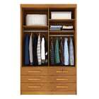 Guarda-roupa Solteiro Com Espelho Chicago 2 Pt 6 Gv Cinamomo