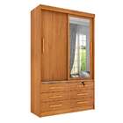 Guarda-roupa Solteiro Com Espelho Chicago 2 Pt 6 Gv Cinamomo