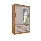 Guarda-roupa Solteiro Com Espelho Chicago 2 Pt 6 Gv Cinamomo