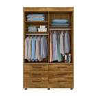 Guarda-roupa Solteiro Com Espelho Chicago 2 Pt 6 Gv Ipê