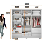 Guarda Roupa Solteiro Com Espelho Com Pés 6 Portas 6 Gavetas