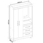 Guarda-roupa Solteiro Com Espelho E 2 Portas Freijó Trend/off