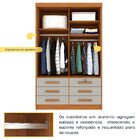 Guarda Roupa Solteiro Com Espelho E Pés 2 Portas 6 Gavetas 13