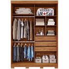 Guarda Roupa Solteiro Com Espelho E Pés 2 Portas De Correr 3