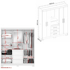 Guarda Roupa Solteiro com Espelho e Pés 4 Portas 3 Gavetas NT