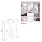 Guarda Roupa Solteiro com Espelho e Pés 4 Portas 3 Gavetas NT