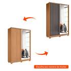 Guarda-roupa Solteiro Com Espelho Frizatto Flex 2 Pt 3 Gv Nat