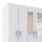 Guarda-roupa Solteiro Com Espelho Havana 4 Pt Branco