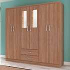 Guarda-roupa Solteiro Com Espelho Havana 6 Pt Marrom