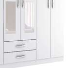 Guarda-roupa Solteiro Com Espelho Havana Ii 6 Pt Branco