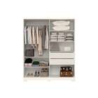 Guarda-roupa Solteiro Com Espelho Helena 2 Pt 2 Gv Branco