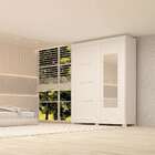 Guarda-roupa Solteiro Com Espelho Helena 2 Pt 2 Gv Branco