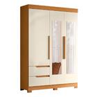 Guarda Roupa Solteiro Com Espelho Irati Cinamomo Off White