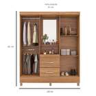 Guarda-roupa Solteiro Com Espelho Lord 4 Pt 2 Gv Amêndola