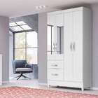 Guarda-roupa Solteiro Com Espelho Madri Flex 4 Pt 2 Gv Branco