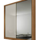 Guarda Roupa Solteiro Com Espelho Mdf 3 Gavetas - Virtus -cum