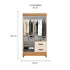 Guarda-roupa Solteiro Com Espelho Mobi 4 Pt 2 Gv Carvalho E O