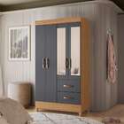 Guarda-roupa Solteiro Com Espelho Mobi 4 Pt 2 Gv Nature E Tit