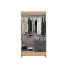 Guarda-roupa Solteiro Com Espelho Mobi 4 Pt 2 Gv Nature E Tit