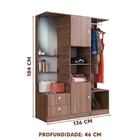 Guarda Roupa Solteiro Com Espelho Montana Males Shop Jm