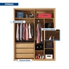 Guarda Roupa Solteiro Com Espelho Ripado 4 Portas 3 Gavetas E