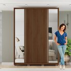 Guarda Roupa Solteiro Com Espelho Ripado Suburban 4 Portas 3