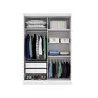 Guarda-roupa Solteiro Com Espelho Roma 2 Pt 2 Gv Neve