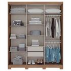 Guarda Roupa Solteiro Com Espelho Stillus H02 Rústico - Mpoze