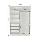 Guarda-roupa Solteiro Com Espelho Tunas I 2 Pt 3 Gv Branco