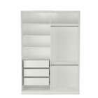 Guarda-roupa Solteiro Com Espelho Tunas I 2 Pt 3 Gv Branco E