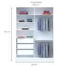 Guarda-roupa Solteiro Com Espelho Tunas I 2 Pt 3 Gv Branco E