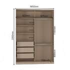 Guarda-roupa Solteiro Com Espelho Tunas I 2 Pt 3 Gv Noce E Br