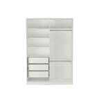 Guarda-roupa Solteiro Com Espelho Tunas Iii 2 Pt 3 Gv Branco