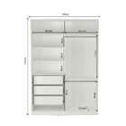 Guarda-roupa Solteiro Com Espelho Tunas Iv 2 Pt 3 Gv Branco