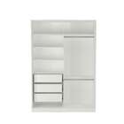 Guarda-roupa Solteiro Com Espelho Tunas Iv 2 Pt 3 Gv Branco E