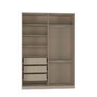 Guarda-roupa Solteiro Com Espelho Tunas Iv 2 Pt 3 Gv Noce E B