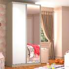 Guarda-roupa Solteiro Com Espelho Tunas Iv 2 Pt 3 Gv Noce E B